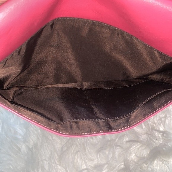 Rowallan Pink Hand Made Fine Leather Envelope Clutch Crossbody Bag Purse - Picture 10 of 14